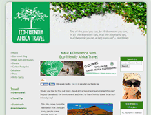 Tablet Screenshot of eco-friendly-africa-travel.com
